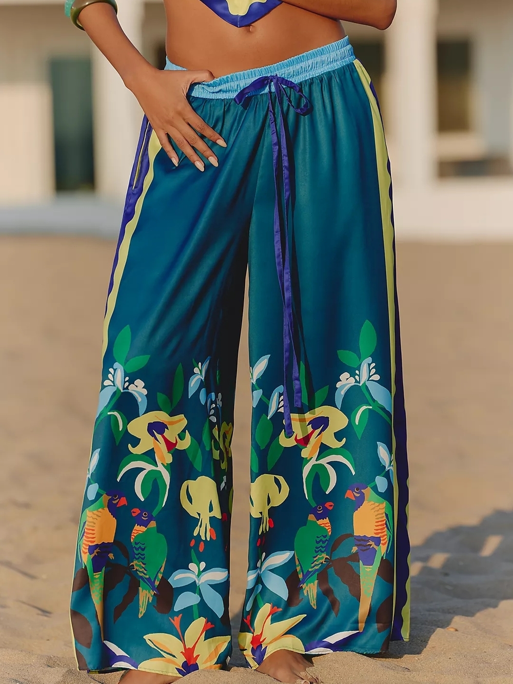 NWT Celandine x Claire Colin Wide-Leg Drawstring Pants XL